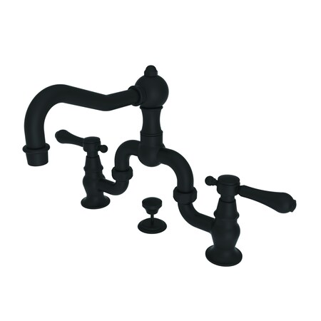 Newport Brass Lavatory Bridge Faucet in Flat Black 1030B-56